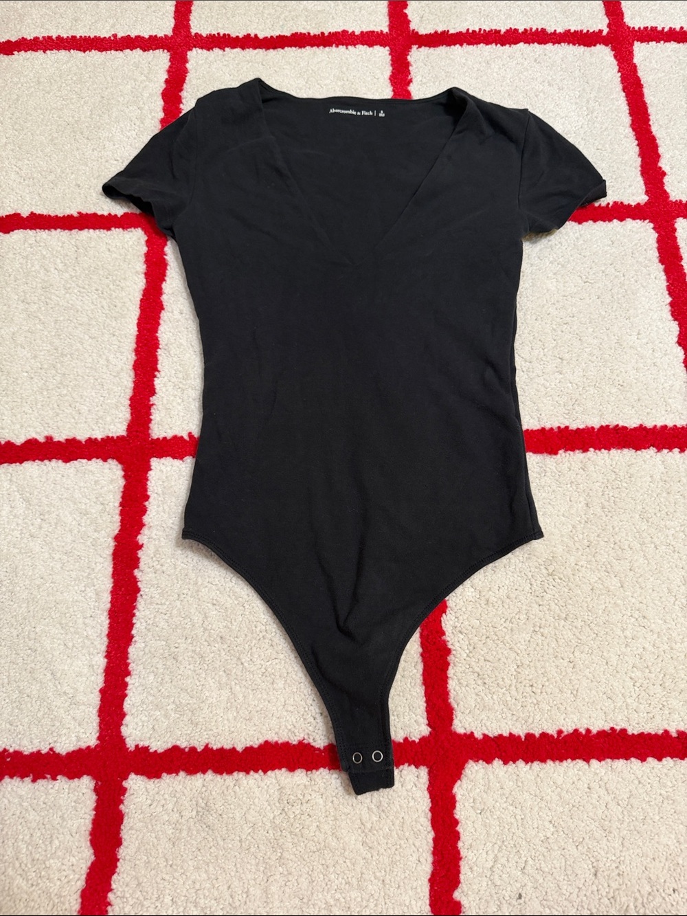 Abercrombie & Fitch Black Short Sleeve Bodysuit